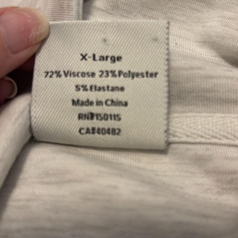 Varley Light Gray Anset wrap jacket SZ XL button closure super soft athleisure - Picture 6 of 16
